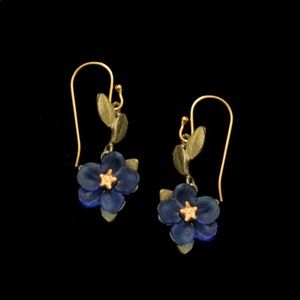 Michael Michaud Blue Violet wire earrings